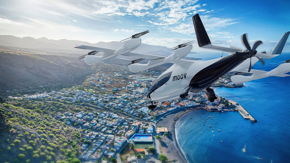 採 Moov 塗裝的 Eve eVTOL 宣傳示意圖